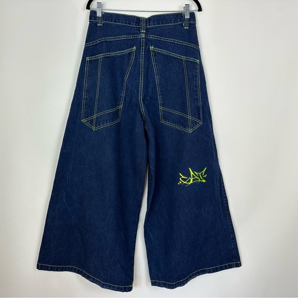 Vintage GAT Jeans Size 32 Baggy Flare Rave Pants JNCO Y2K 90s Raver Skater EUC - Picture 1 of 13